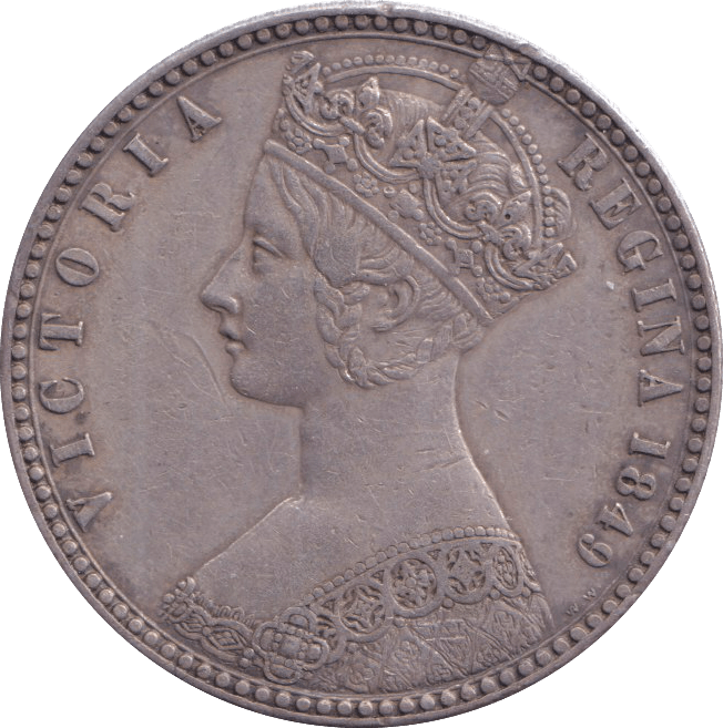 1849 FLORIN ( GVF ) - FLORIN - Cambridgeshire Coins