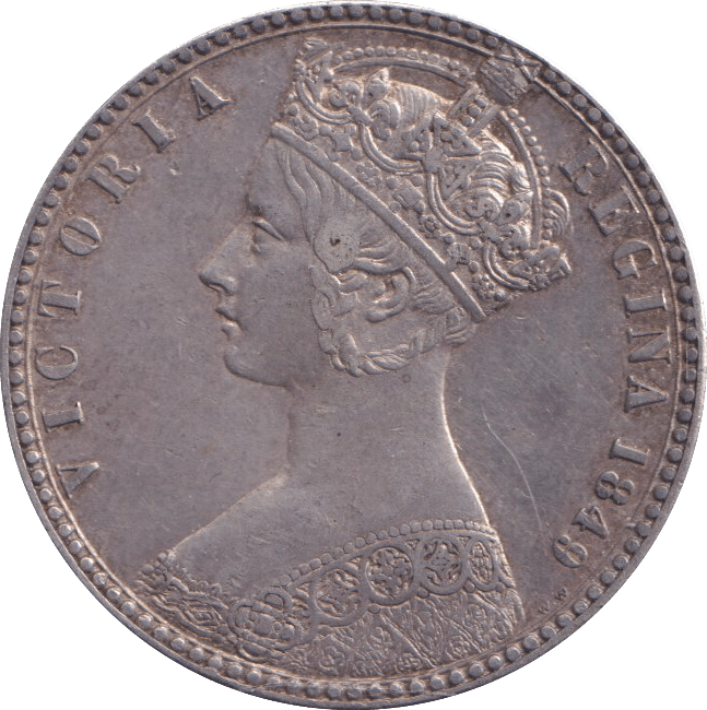 1849 FLORIN ( GVF ) - FLORIN - Cambridgeshire Coins