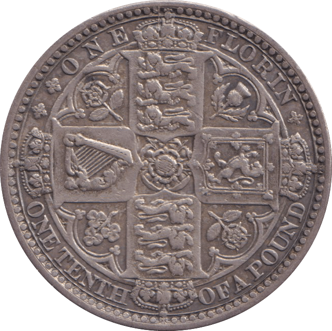 1849 FLORIN ( GVF) - FLORIN - Cambridgeshire Coins