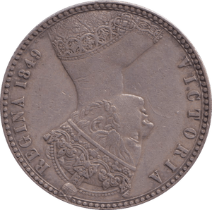 1849 FLORIN ( GVF) - FLORIN - Cambridgeshire Coins