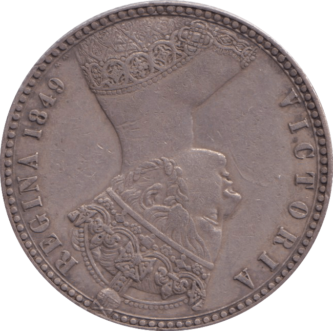 1849 FLORIN ( GVF) - FLORIN - Cambridgeshire Coins