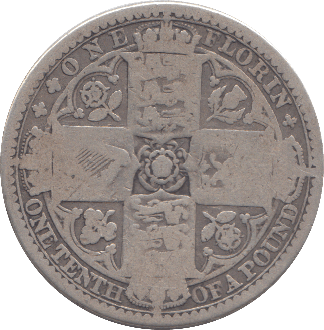 1849 FLORIN ( NF ) - FLORIN - Cambridgeshire Coins