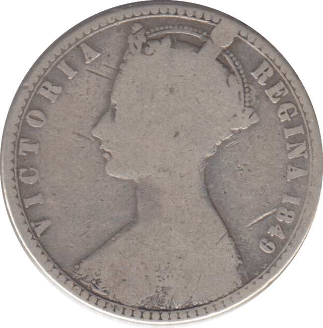1849 FLORIN ( NF ) - FLORIN - Cambridgeshire Coins