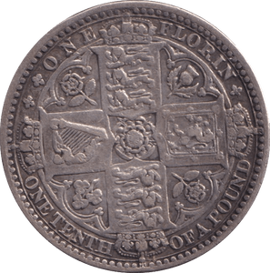 1849 FLORIN ( VF ) - FLORIN - Cambridgeshire Coins