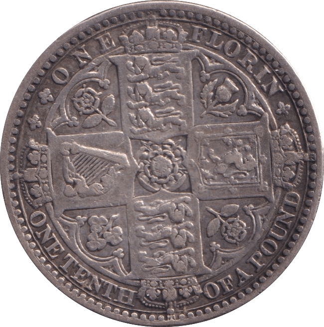1849 FLORIN ( VF ) - FLORIN - Cambridgeshire Coins