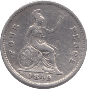 1849 FOUR PENCE ( FINE ) - FOURPENCE - Cambridgeshire Coins
