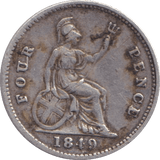 1849 FOURPENCE F57 ( GF ) - FOURPENCE - Cambridgeshire Coins