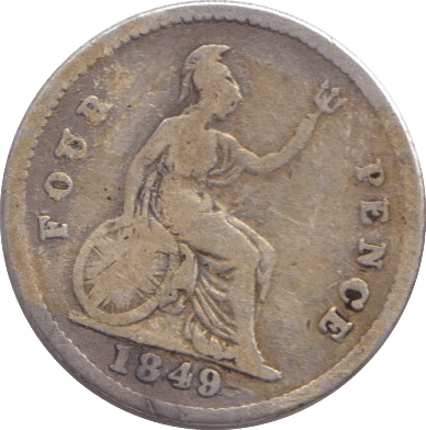 1849 FOURPENCE ( FAIR ) - SIXPENCE - Cambridgeshire Coins