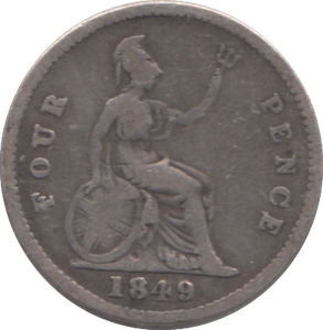 1849 FOURPENCE ( FINE ) - FOURPENCE - Cambridgeshire Coins