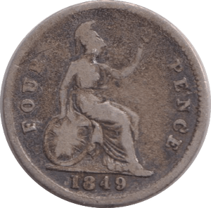 1849 FOURPENCE ( FINE ) - FOURPENCE - Cambridgeshire Coins