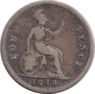 1849 FOURPENCE ( FINE ) - FOURPENCE - Cambridgeshire Coins