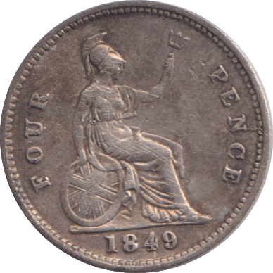 1849 FOURPENCE ( GF ) - FOURPENCE - Cambridgeshire Coins