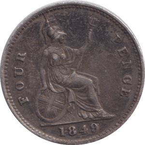 1849 FOURPENCE ( GVF ) - FOURPENCE - Cambridgeshire Coins