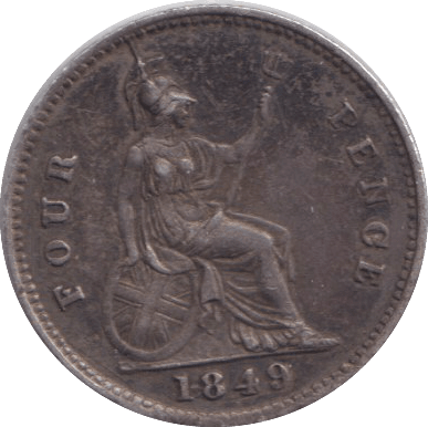1849 FOURPENCE ( GVF ) - FOURPENCE - Cambridgeshire Coins