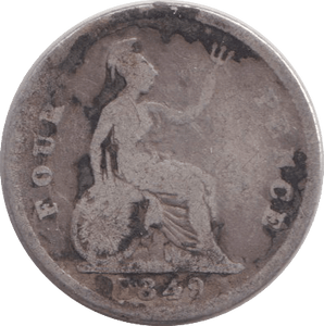 1849 FOURPENCE ( NF ) - FOURPENCE - Cambridgeshire Coins