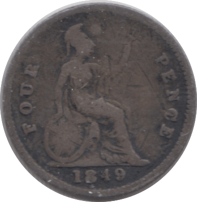 1849 FOURPENCE ( NF ) - MAUNDY FOURPENCE - Cambridgeshire Coins