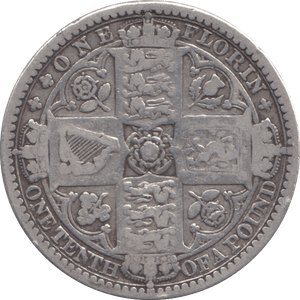 1849 GOTHIC FLORIN ( FINE ) - FLORIN - Cambridgeshire Coins