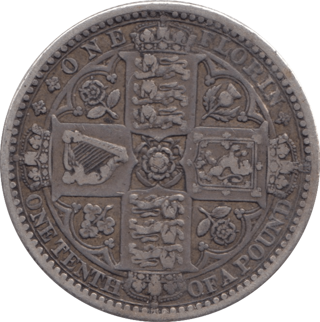 1849 GOTHIC FLORIN ( GF ) 10 - FLORIN - Cambridgeshire Coins