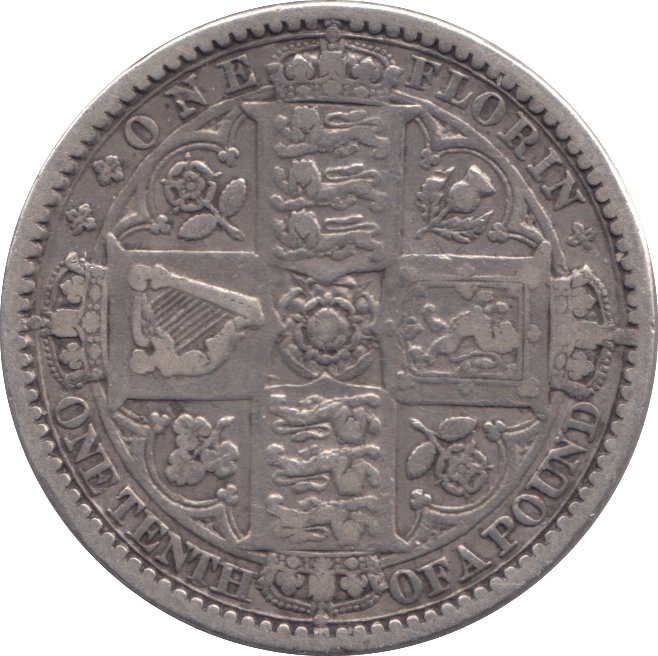 1849 GOTHIC FLORIN ( GF ) 7 - FLORIN - Cambridgeshire Coins