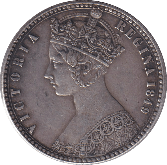 1849 GOTHIC FLORIN ( GVF ) - FLORIN - Cambridgeshire Coins