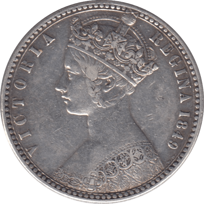 1849 GOTHIC FLORIN ( GVF ) - FLORIN - Cambridgeshire Coins