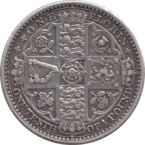 1849 GOTHIC FLORIN ( GVF ) - FLORIN - Cambridgeshire Coins