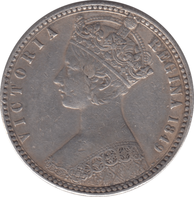 1849 GOTHIC FLORIN ( VF ) 12 - FLORIN - Cambridgeshire Coins