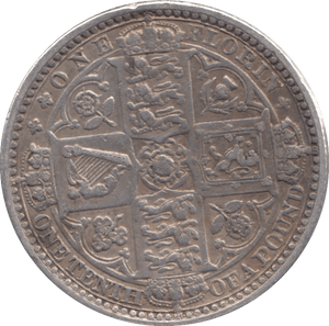 1849 GOTHIC FLORIN ( VF ) 12 - FLORIN - Cambridgeshire Coins