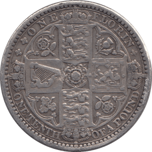 1849 GOTHIC FLORIN ( VF ) 13 - FLORIN - Cambridgeshire Coins