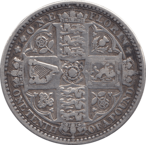 1849 GOTHIC FLORIN ( VF ) 9 - FLORIN - Cambridgeshire Coins