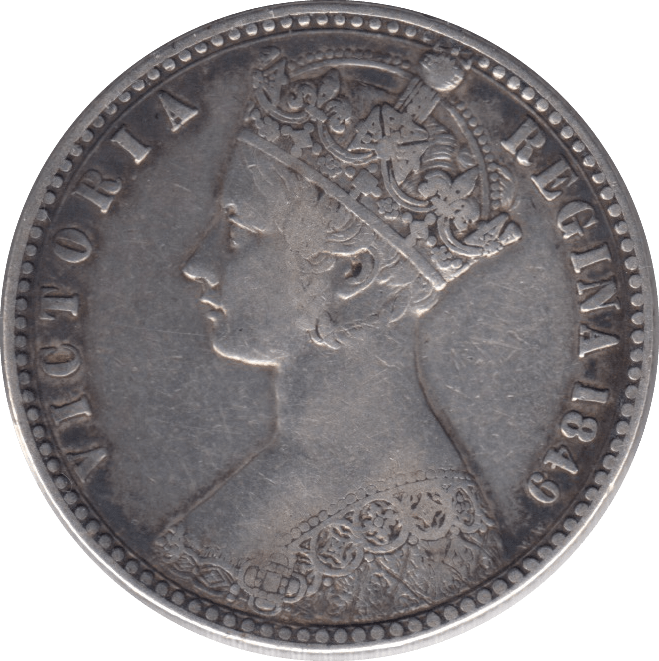 1849 GOTHIC FLORIN ( VF ) 9 - FLORIN - Cambridgeshire Coins