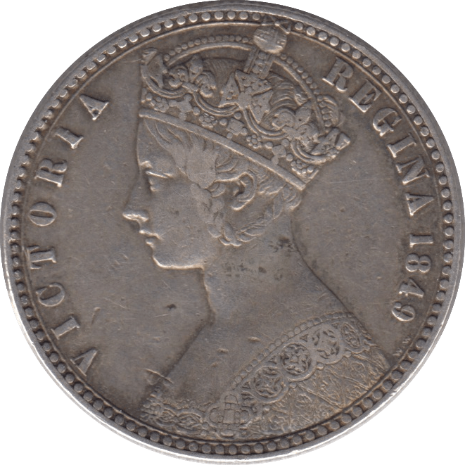 1849 GOTHIC FLORIN ( VF ) - FLORIN - Cambridgeshire Coins