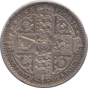 1849 GOTHIC FLORIN ( VF ) - FLORIN - Cambridgeshire Coins