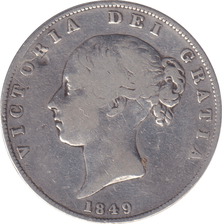 1849 HALFCROWN ( FINE ) - HALFCROWN - Cambridgeshire Coins