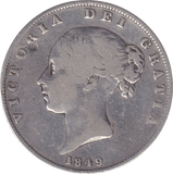 1849 HALFCROWN ( FINE ) - HALFCROWN - Cambridgeshire Coins