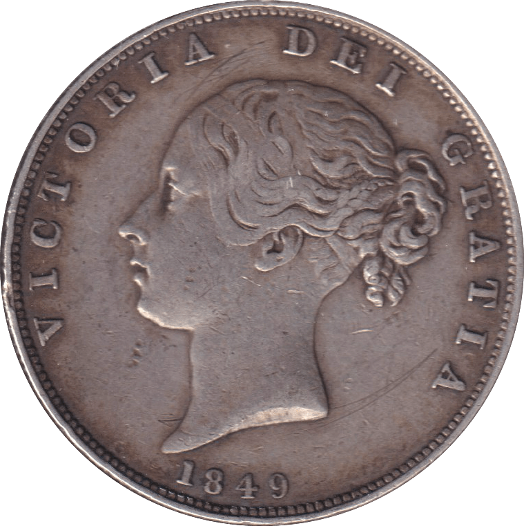 1849 HALFCROWN ( GVF ) - HALFCROWN - Cambridgeshire Coins