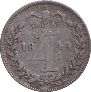 1849 MAUNDY FOURPENCE ( FINE ) - MAUNDY FOURPENCE - Cambridgeshire Coins