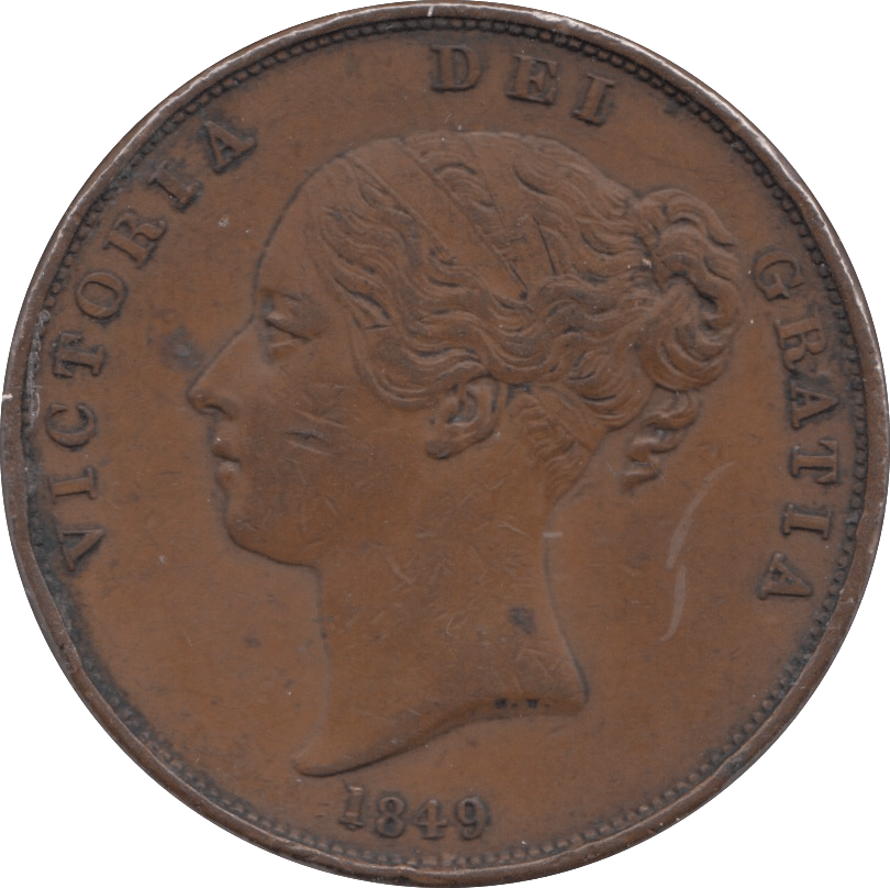 1849 PENNY ( GVF ) - Penny - Cambridgeshire Coins