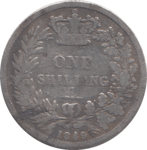 1849 SHILLING ( NF ) - SHILLING - Cambridgeshire Coins