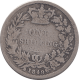 1849 SHILLING ( NF ) - SHILLING - Cambridgeshire Coins