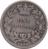 1849 SHILLING ( NF ) - SHILLING - Cambridgeshire Coins