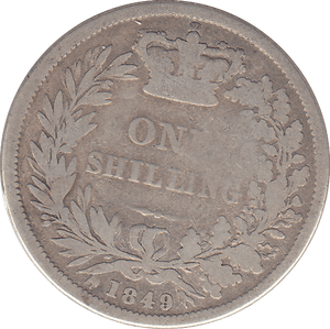 1849 SHILLING ( NF ) - SHILLING - Cambridgeshire Coins