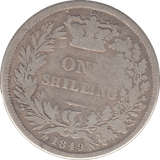 1849 SHILLING ( NF ) - SHILLING - Cambridgeshire Coins