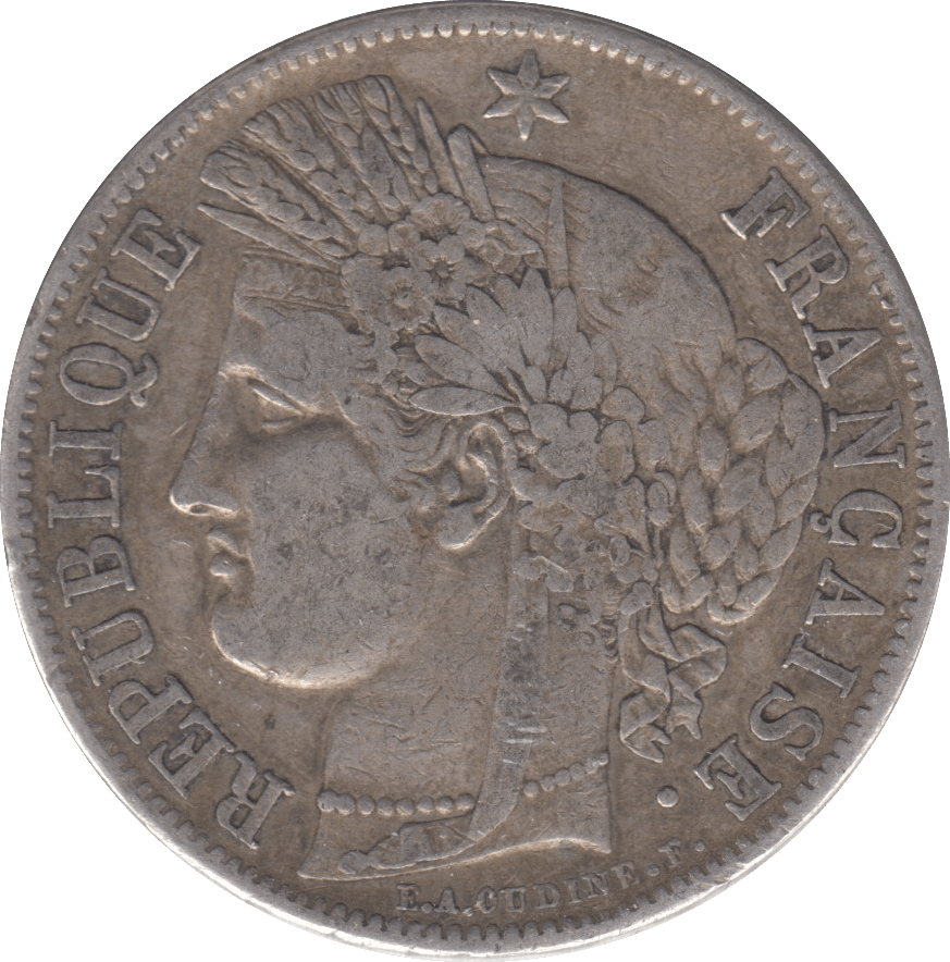 1849 SILVER FRANCE 5 FRANCS PARIS - SILVER WORLD COINS - Cambridgeshire Coins