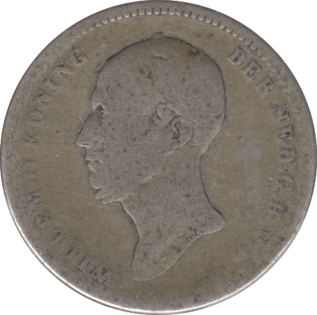 1849 SILVER TWENTY FIVE CENTS NETHERLANDS - SILVER WORLD COINS - Cambridgeshire Coins