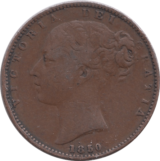 1850 FARTHING ( FINE ) - Farthing - Cambridgeshire Coins