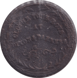 1850 FARTHING TOKEN NOTTINGHAM LISTER GATE - FARTHING TOKEN - Cambridgeshire Coins