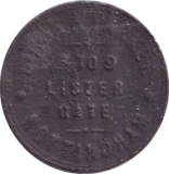 1850 FARTHING TOKEN NOTTINGHAM LISTER GATE - FARTHING TOKEN - Cambridgeshire Coins