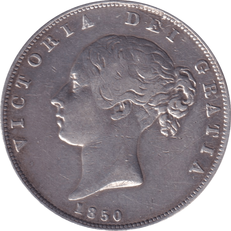 1850 HALFCROWN ( GVF ) - Halfcrown - Cambridgeshire Coins