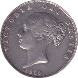 1850 HALFCROWN ( GVF ) - Halfcrown - Cambridgeshire Coins